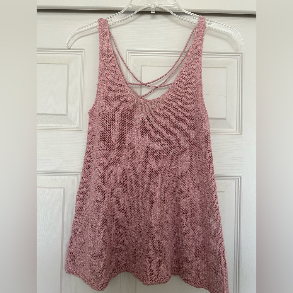 American Eagle Outfitters Pink Knit Tank Top